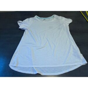 ZeroXposur Womens XXL White Slub Knit Twist Sleeve High Low Active T-Shirt Top